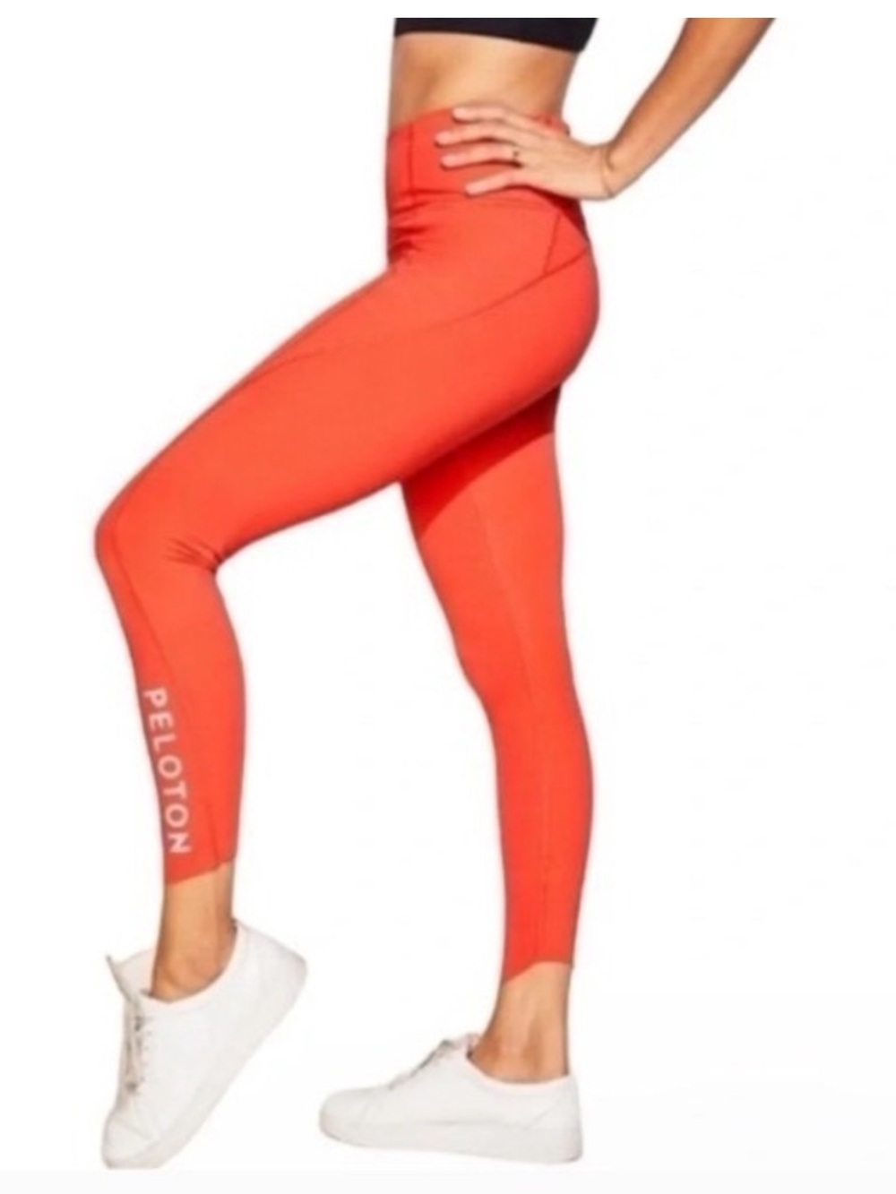 Athleta Peloton Velocity 7/8 Orange Red High-Rise Performance Leggings. Size S